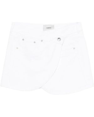 Coperni Rokken ,Wit ,Katoen Mini-Rok Met Studs En Overlap
