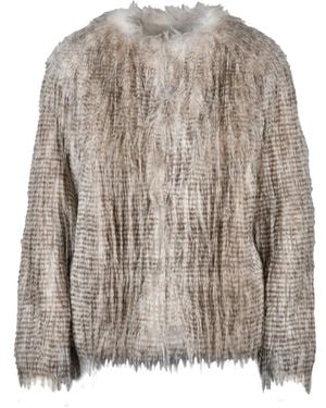 Twinset Jassen ,Veelkleurig ,Polyester Giaccone Eco - Bruin