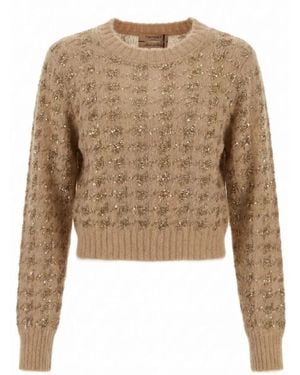 Twinset Ronde Hals Gebreid - Naturel