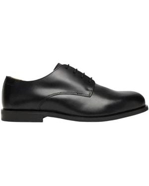 Calvin Klein Black Leather Oxfords And Derbies
