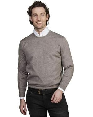 Hansen & Jacob Merino Rundhals Strickpullover - Grau