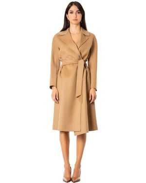 Max Mara Jassen ,Bruin ,Wol Cles Omslagjas - Naturel