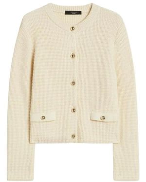 Weekend by Maxmara Truien & Vesten ,Katoen Vodka Cardigan - Naturel