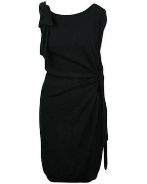 Moschino Kleedjes ,Zwart ,Wol Gebreide Jurk