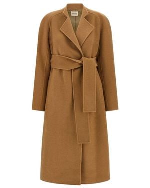 KHAITE Belted Coats - Neutro