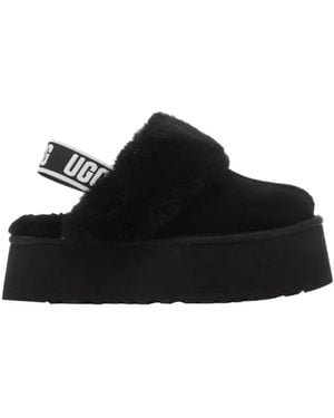 UGG Schoenen ,Zwart ,Wol Funkette Slipper