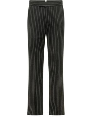 Tom Ford Stripe Straight Pant - Zwart