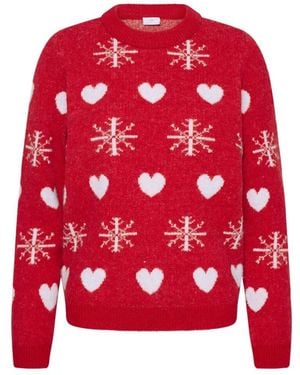 Kaffe Round-Neck Knitwear - Rouge