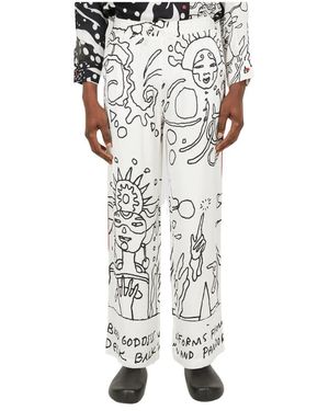 Honey Fucking Dijon Straight Trousers - White
