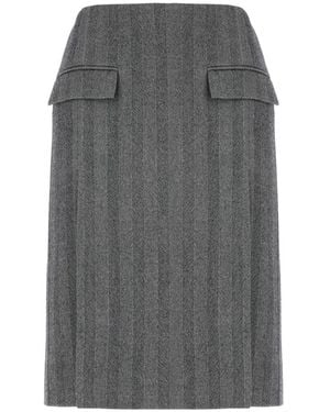 Ferragamo Midi Skirts - Grey