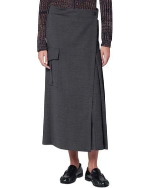 P.A.R.O.S.H. Midi Skirts - Grey