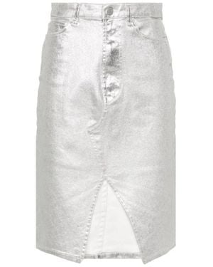 3x1 Falda Mini Metalizada, Mujer, Talla - Blanco