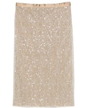 Ami Paris Rokken ,Polyester Jupe Embroidered Skirt - Naturel