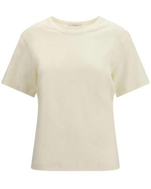 Lemaire Tops ,Katoen Klassiek Katoenen T-Shirt - Naturel