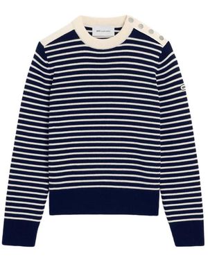 Ami Paris Truien & Vesten ,Blauw ,Wol Trui Met Ronde Hals