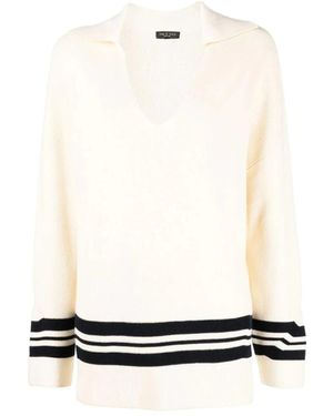 Rag & Bone Truien & Vesten ,Katoen Casual Gestreepte Polo Tuniek Jurk - Wit