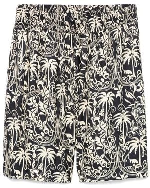 Laneus Elastische Taille Shorts - Zwart