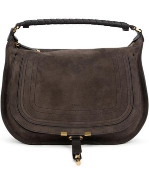 Chloé Tassen ,Bruin ,Katoen Marcie Schoudertas - Zwart