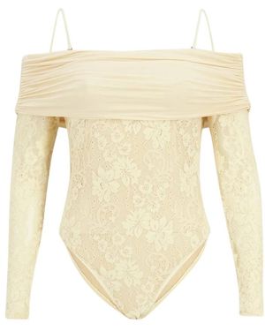 Zimmermann Rebellion Draped Bodysuit - Wit