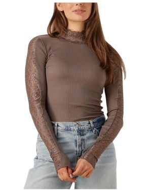 Rosemunde Beatha Ls Regular Lace - Braun
