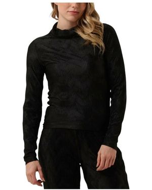 Another Label Tops ,Zwart ,Katoen Charlot Long Sleeve Top