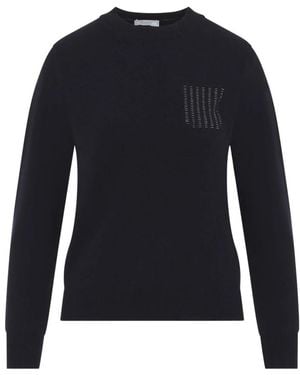 Peserico Round-Neck Knitwear - Blue