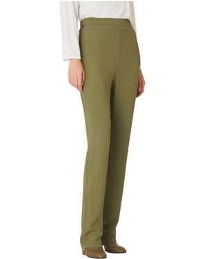 Manila Grace Slim-Fit Trousers - Groen