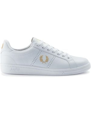 Fred Perry Schoenen ,Wit ,Leer B721 Tennis Sneakers - Blauw