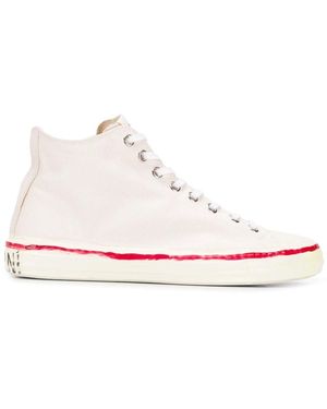 Marni Graffiti Logo High-Top Sneakers - Weiß