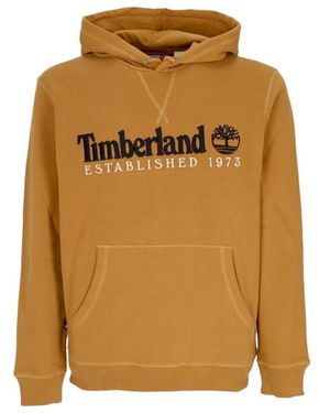 Timberland Hoodies & Sweatvesten ,Bruin ,Katoen Vintage Logo Hoodie Wheat