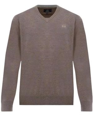 La Martina V-Neck Knitwear - Marrone