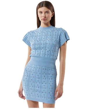 Silvian Heach Round-Neck Knitwear - Bleu