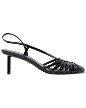 Ferragamo Lack-Pumps Mit Fesselriemen - Blau