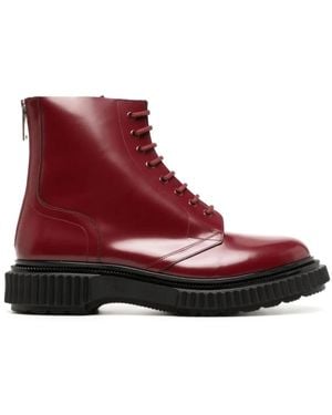 Adieu Lace-Up Boots - Red