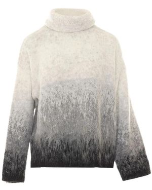 Liu Jo Truien & Vesten ,Veelkleurig ,Turtleneck Trui - Grijs