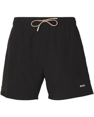 HUGO Boxer Zwemkleding Polyester Gevoerd - Zwart