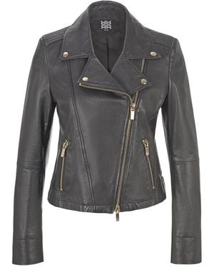 Riani Leather Jackets - Grey