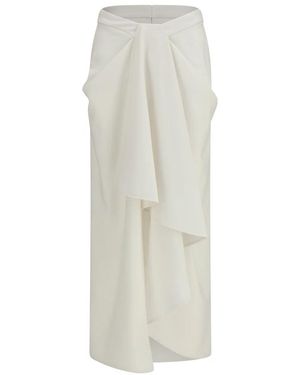 Givenchy Rokken ,Wit ,Wol Omslag Maxi Rok