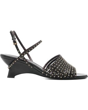 KHAITE Schoenen ,Zwart ,Leer Drew Sandal W/ Studs 55