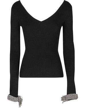 GIUSEPPE DI MORABITO V-Neck Knitwear - Black