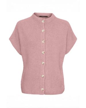 Btfcph Truien & Vesten ,Roze ,Wol Mouwloos Gebreid Vest