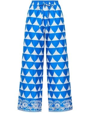 Maliparmi Broeken ,Blauw ,Leer Broek