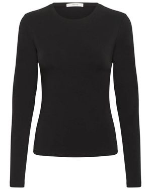 Gestuz Long Sleeve T-Shirts - Black