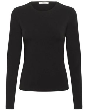 Gestuz Tops ,Zwart ,Long Sleeve Top