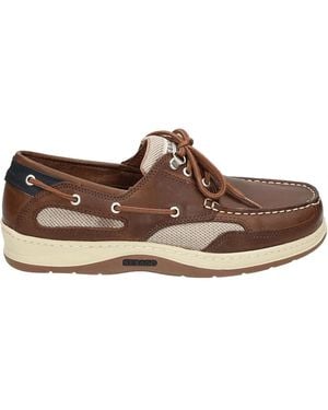 Sebago Braune Leder Freizeit Bootsschuhe