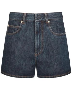 Fendi Denim Shorts - Azul