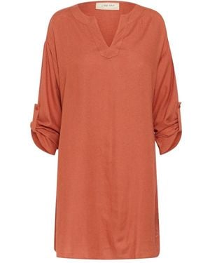 Cream Tunics - Orange