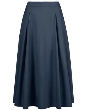 Bomboogie Geplooide Wijde Rok - Blauw