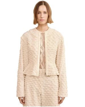 Ulla Johnson Rosalind Zip Peplum Jacke - Natur