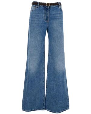 Elisabetta Franchi Wide Jeans - Azul